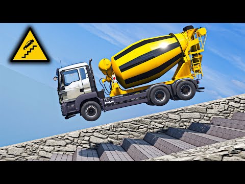 Cars vs Stairs – Physics Just Gave Up 💥 | BeamNG.drive