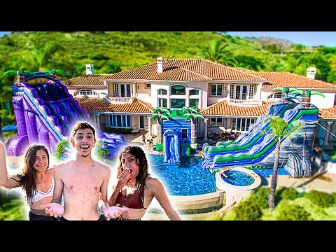We Built THE WORLD'S BIGGEST WATERPARK in my BACKYARD!! Video