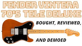 Video thumbnail for FENDER: Buying & Reviewing a Vintera '70s Telecaster Deluxe by James Hargreaves Guitar