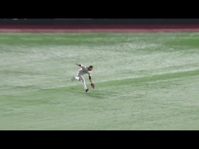 【5回表】ホークス・周東 自慢の快足でランニングキャッチ!! 2020/3/3 H-S