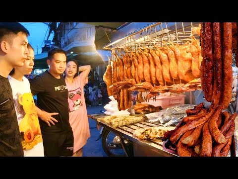 Grilled Sausage, Roasted Duck, Chicken, Fish, & More at Olympic Market, Best Cambodia Street Food
