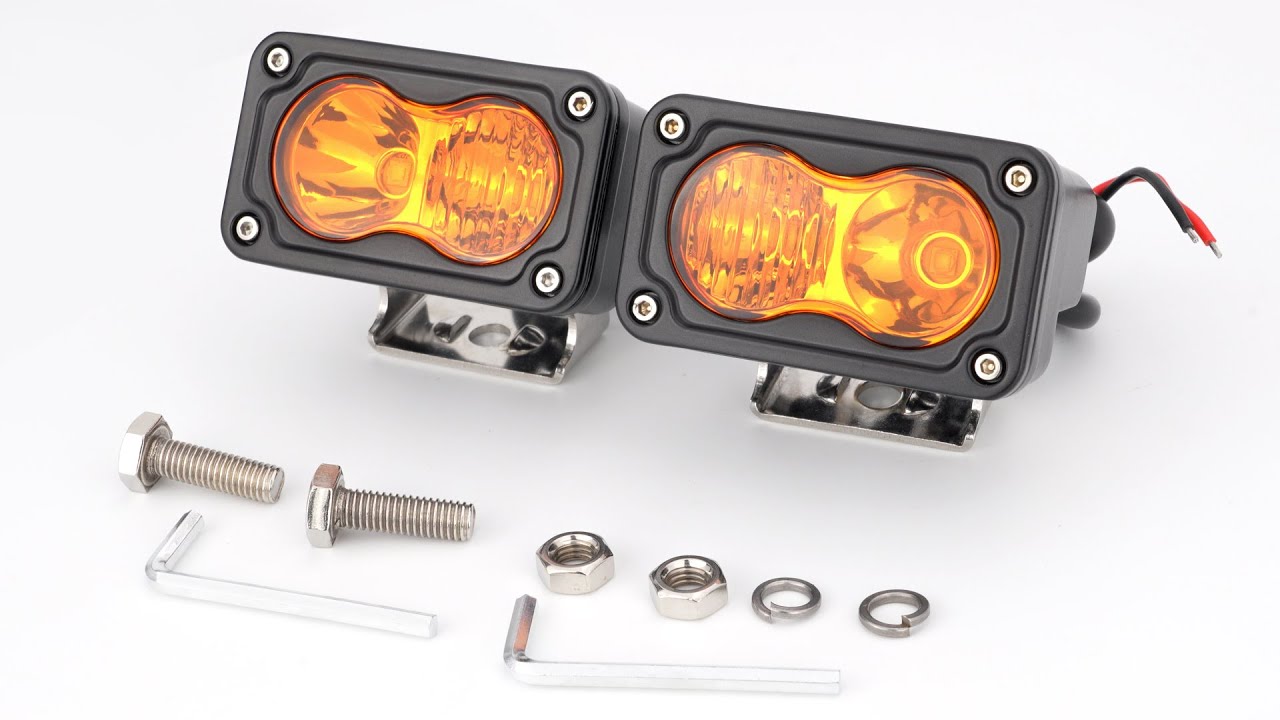 3INCH 40W SPOT FLOOD COMBO LED PODS AMBER - Video 1