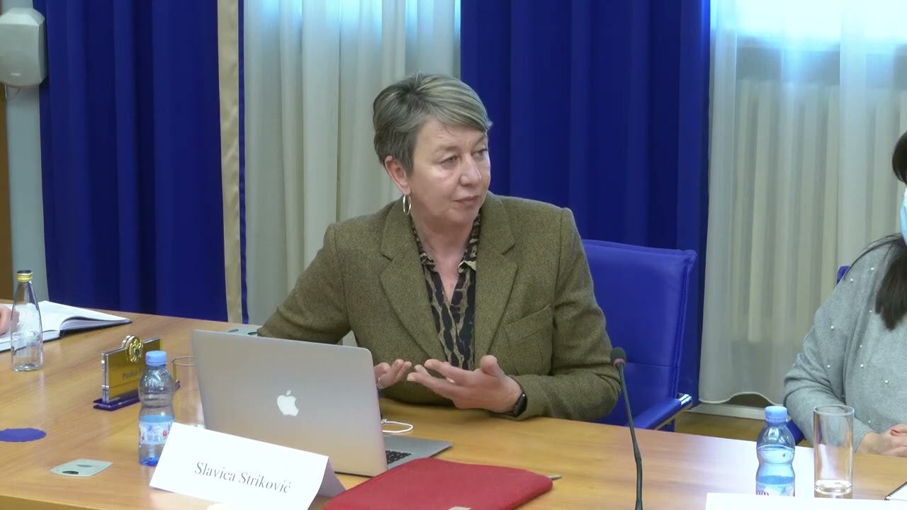 Učešće Slavice Striković tokom 17 sjednice Odbora za rodnu ravnopravnost Skupšine CG o GBWN projektu
