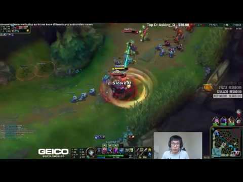 League Of Legends S6 — Doublelift as Jhin/Taric vs Jinx/Karma Bot - Challenger Gameplay