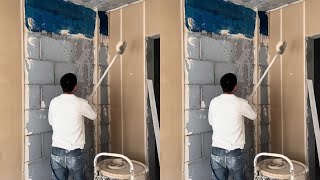 Too wide. Real-world shooting effect. Barehands. Repairing a house