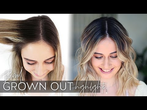 How to blend grown out highlights into balayage using...