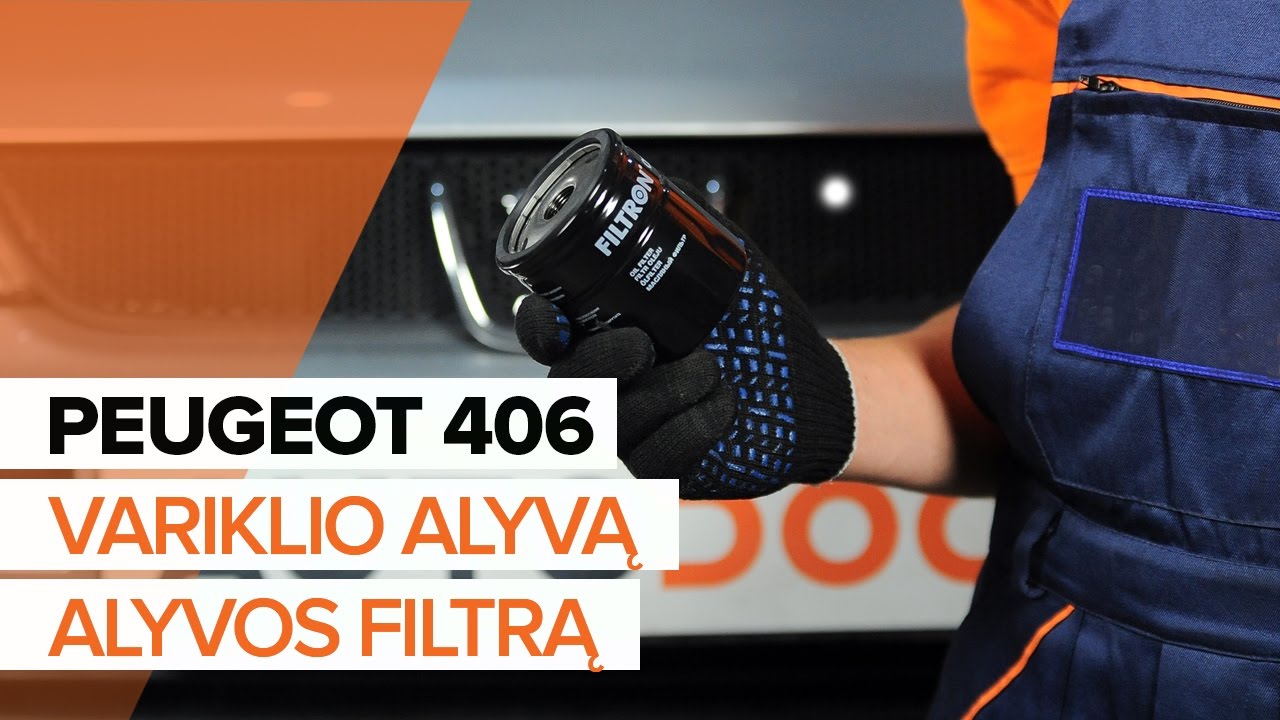Kaip pakeisti Peugeot 406 sedan variklio alyvos ir alyvos filtra - keitimo instrukcija