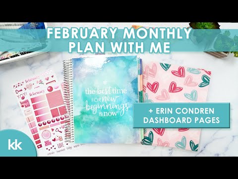 Erin Condren Monthly Plan with Me Functional Planning How to use Dashboard Pages + EC Sticker Book