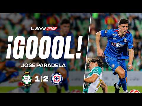 Goal by José Paradela! | Cruz Azul regains the lead! | Santos 1 - 2 Cruz Azul | Layvtime