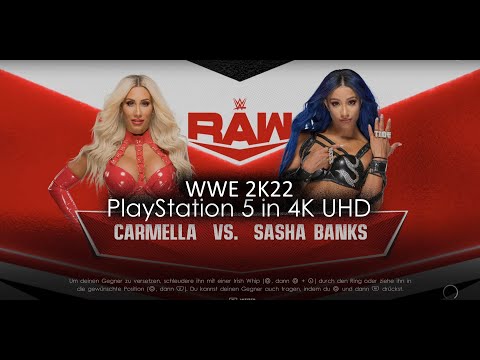 WWE 2K22 - Carmella vs Sasha Banks - PS5Share 4K UHD