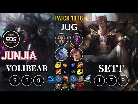 EDG JunJia Volibear vs Sett Jungle - KR Patch 10.16