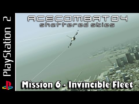 Ace Combat 04: Shattered Skies (PS2) | Mission 6 - Invincible Fleet | Hard - Blind