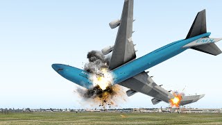 Boeing 747 CRASH LANDINGS AFTER BIRD STRIKE | X-PLANE 11