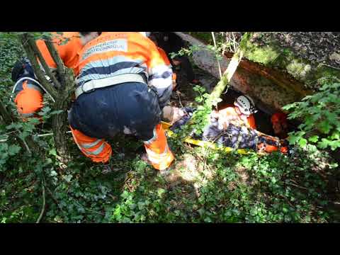 Manoeuvre Obersaasheim Juin 2018 - Sauvetage Victime Fracture Jambe