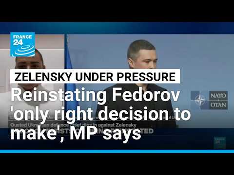 Reinstating Fedorov 'only right decision Zelensky can make', MP says