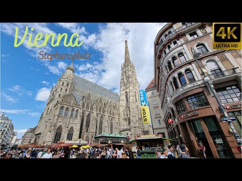 Vienna, Stephansplatz, Austria, May 2022, Virtual Walk, 4k