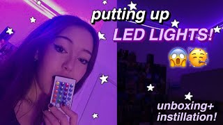 putting up LED lights for the first time! *bonus video!*