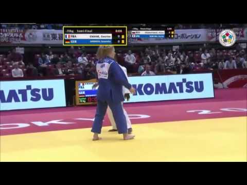 Judo Grand Slam Tokyo 2014 Semifinal -70kg EMANE Gevrise (FRA) vs. DIEDRICH Szaundra (GER)
