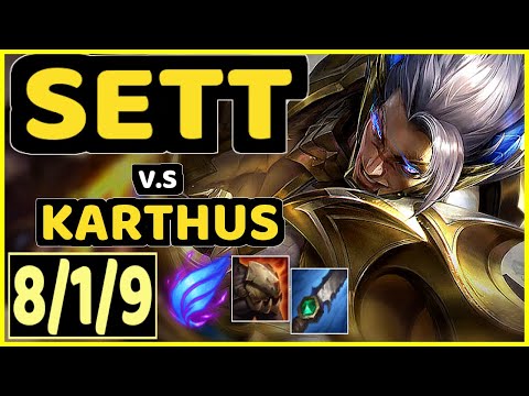 LAMABEAR (SETT) vs KARTHUS - 8/1/9 KDA JUNGLE GAMEPLAY - EUW Ranked MASTER
