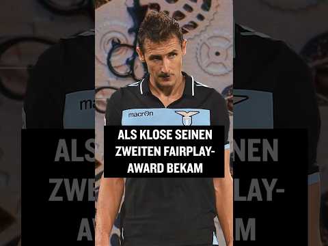 Wisst ihr noch, als Klose seinen zweiten Fairplay-Award bekam? #shorts