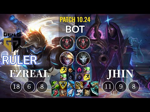 GEN Ruler Ezreal vs Jhin Bot - KR Patch 10.24