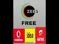 Zee5 Subscription free for Idea Vodafone Airtel user Malayalam