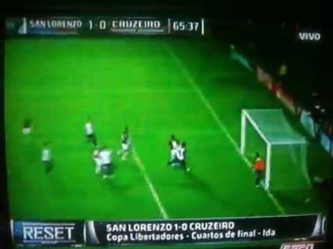 San Lorenzo 1-0 Cruzeiro (Gol Santiago Gentiletti) Copa Libertadores 07/05/2014