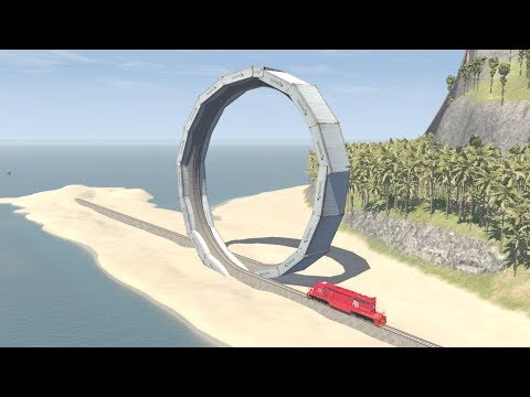 Calculated Train Stunts #2 - beamng drive