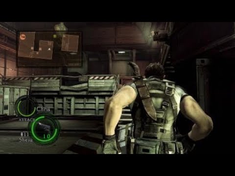 Resident Evil 5, Solo, Professional, No Store/Upgrades, Sheva vs. Gatling Gunner, Pistol Only