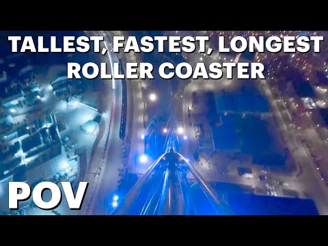 Falcons Flight POV - World’s Tallest, Fastest, Longest Roller Coaster