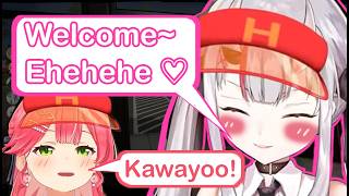 Ayame's "Ehehehe~" Customer Service Is Too Cute... (Nakiri Ayame / Hololive) 【SUB EN/JP】