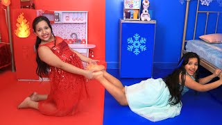 شفا و تؤامتها يريدوا نفس الغرفة hot vs cold challenge