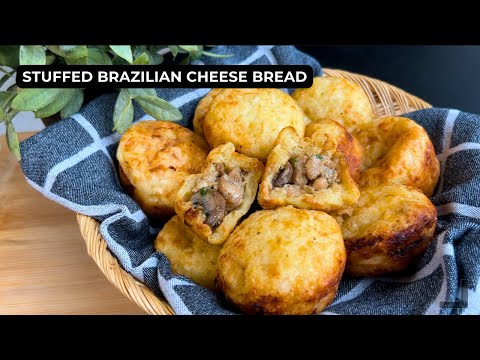 Stuffed Brazilian Cheese Bread | A Twist on Classic Recipe 🇧🇷