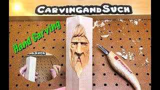 Hand carving-Wood carving-Wood spirit Face out of 