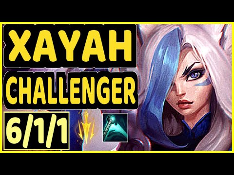SHYNON (XAYAH) - 6/1/1 KDA BOTTOM ADC CHALLENGER GAMEPLAY - NA