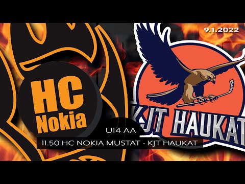 9.1.2022 klo 11.50 HC Nokia Mustat - KJT Haukat // U14 AA // Harjoitusottelu