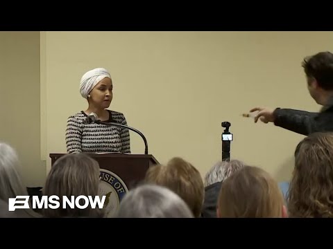 Rep. Ilhan Omar accosted, sprayed with unknown substance at town hall in Minneapolis