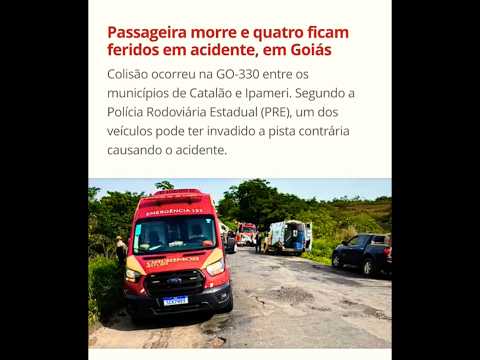 🚨 URGENTE! Notícias de última hora: Mulher morre em grave acidente na GO-330