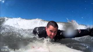 preview picture of video 'Surfing Croyde Bay April 2014'