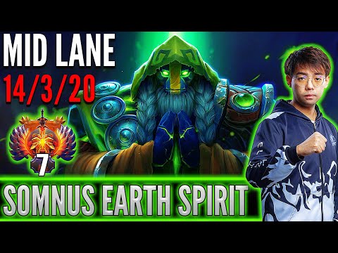 RNG.Somnus  [ Earth Spirit ]  Mid Lane Pro Gameplay - Patch 7.31d - Dota 2 Full Game