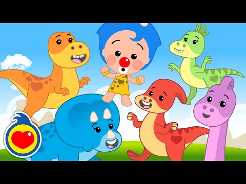 Cinco Dinossauros 🦖🦖🦖🦖🦖 | Música Infantil | Um Herói do Coração ❤️