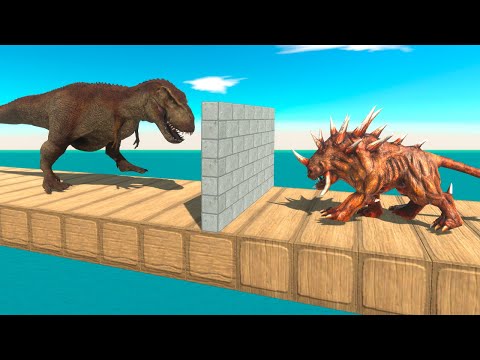Clash at the Wall: 1vs1 Infernals vs Carnivore Dinosaurs - Animal Revolt Battle Simulator