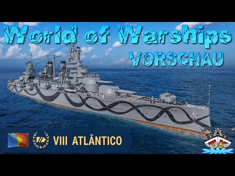 Atlantico "234mm Sekundären" T8/Pan Amerika /BB "Vorschau" in World of Warships