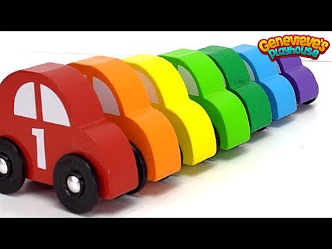 Kids, let's learn Colors, Counting and Vehicle names with Colorful Toy Cars!