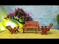 How to make mini Chairs and Table | Popsicle stick | DIY