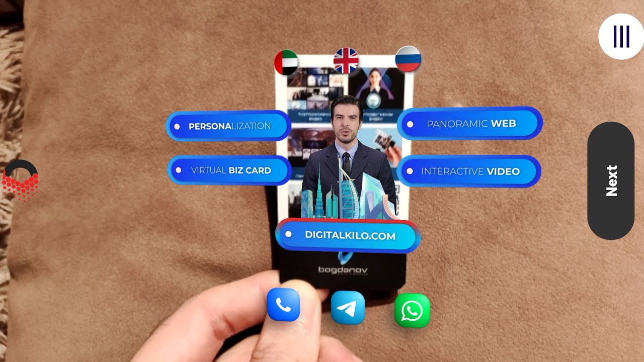AR Business Card in Action