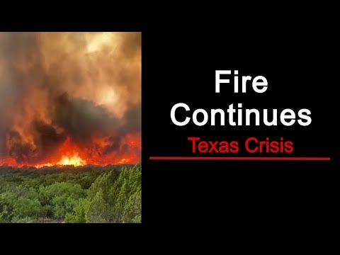 Airplane photo of texas wildfire July 2022