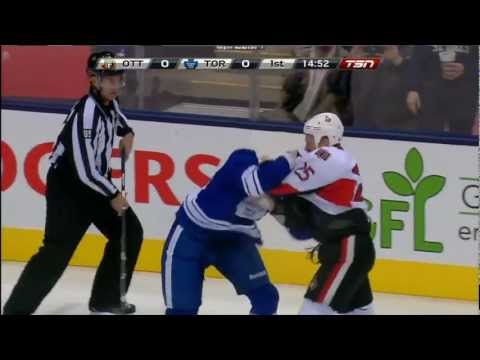 Chris Neil vs Colton Orr Fight (Ottawa Senators vs Toronto Maple Leafs Mars 6, 2013) NHL HD