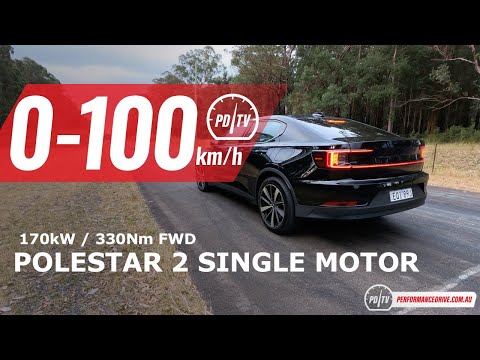 2022 Polestar 2 Long range Single motor (LRSM) 0-100km/h & motor sound