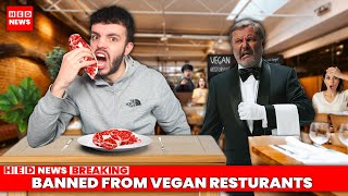 Eating Meat Inside VEGAN Resturants! (They Got MAD!)